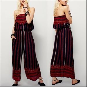 Free People NWOT Woven Strapless Jumpsuit